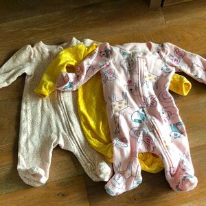 Newborn double zip sleepers